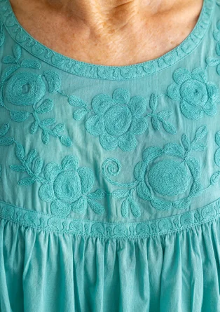 “Pezenas” woven organic cotton dress - jade