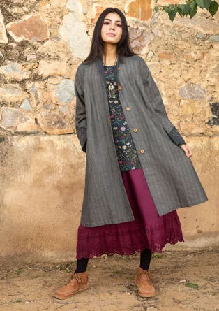 Manteau "Woodland" en coton biologique/lin - taupe