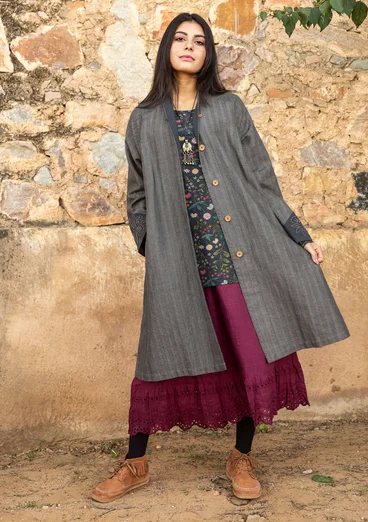 Frakke "Woodland" i økologisk bomuld/hør - muldvarp