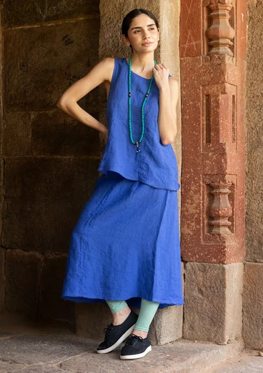 Débardeur en lin tissé - bleu brillant