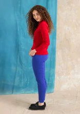 Jerseyleggings aus Bio-Baumwollripp - kobaltblau