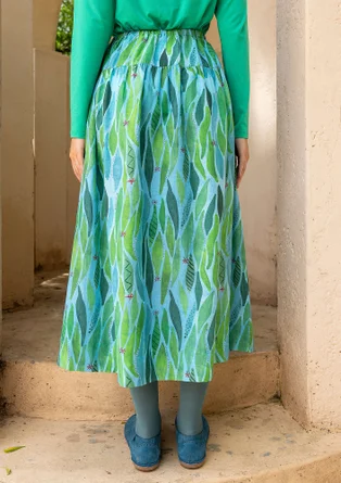 Jupe tissée "Paris" en coton biologique/soie - cigale/motif