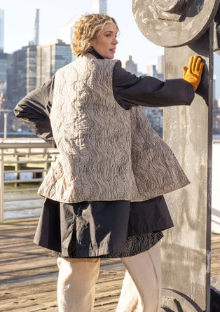 “Madison” parka in organic cotton with a removable vest - black
