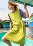 Sleeveless woven linen dress (kiwi L)