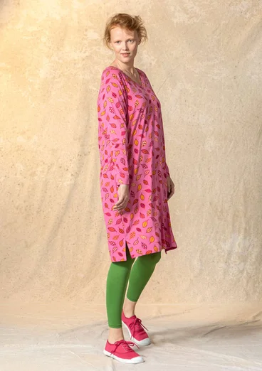 Robe "Spirit" en jersey de viscose de bambou/élasthanne - hibiscus/motif