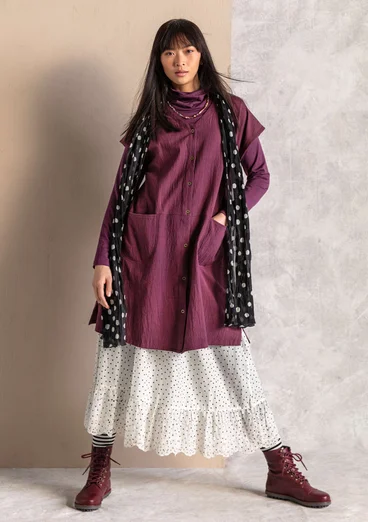 Vävd klänning i ekologisk bomull - allium