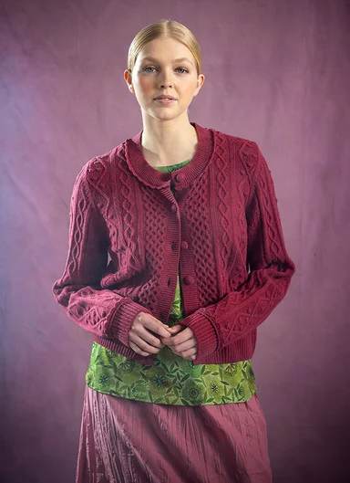 “Eternity” knit cardigan in a lambswool blend