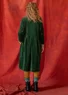 Robe "Fyrverkeri" en velours de coton biologique/polyester recyclé (vert foncé XS)