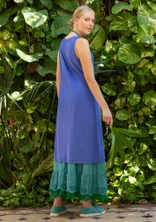 Solid-colored jersey dress in organic cotton/modal - brilliant blue