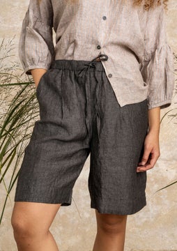Linen shorts black