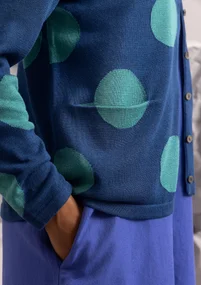 Strickjacke „Ina“ aus Bio-Baumwolle/Lyocell - indigoblau