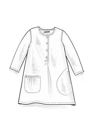 Woven linen tunic - black