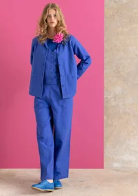 “Esme” woven organic cotton/linen jacket - lupin