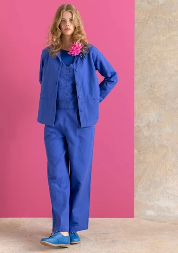 “Esme” woven organic cotton/linen jacket - lupin