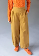 Cotton/linen harem trousers - brass