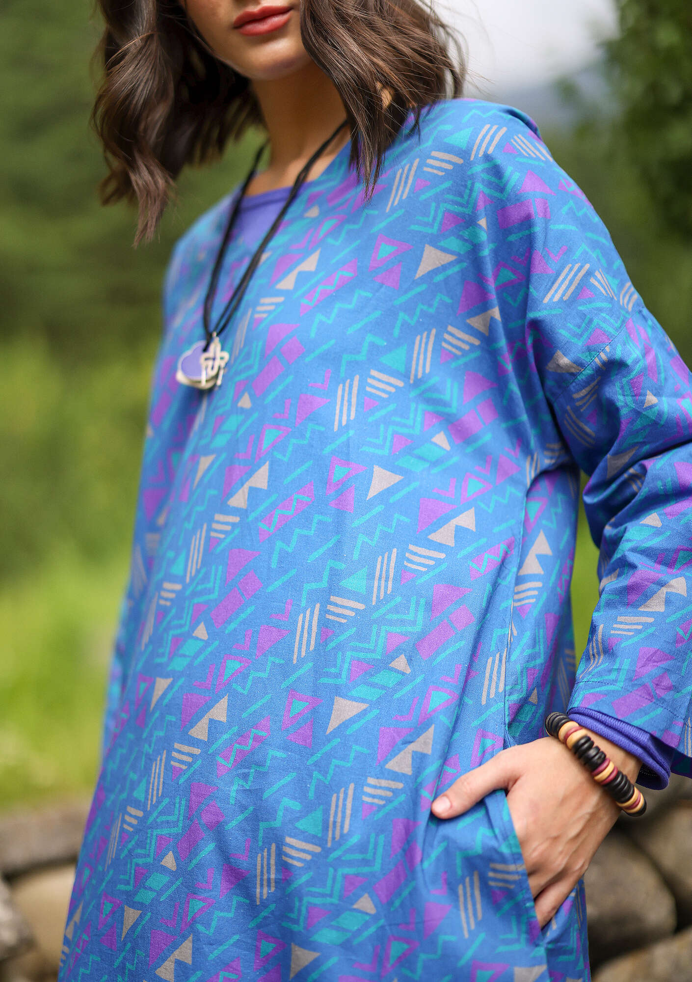 Shiva woven dress in organic cotton gudrunsjoden.com