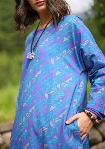 Webkleid „Shiva“ aus Bio-Baumwolle - eismeerblau