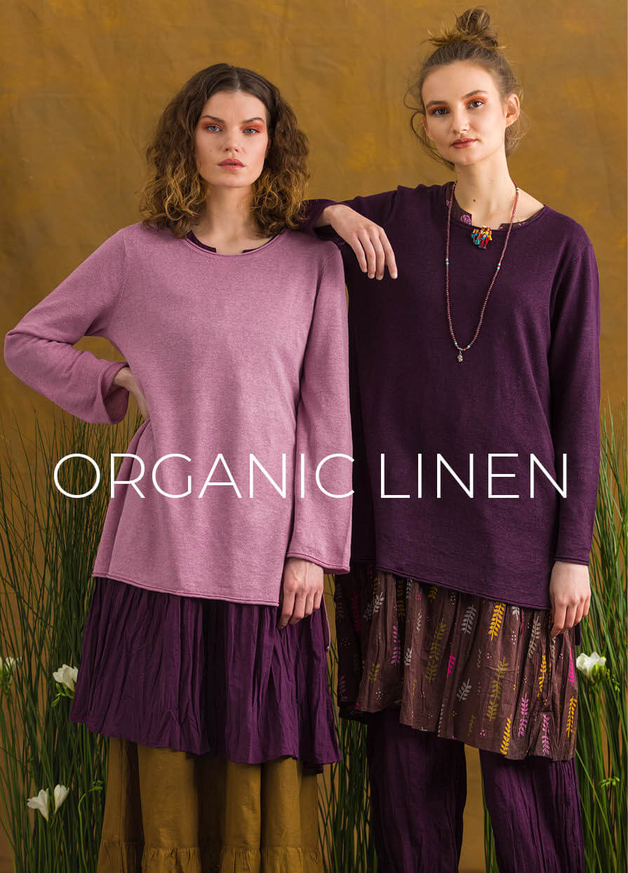 Knitted tunic in organic linen