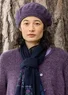 Knitted alpaca blend beret (blackberry/melange One Size)