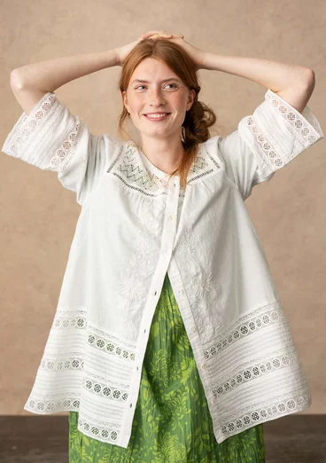 Tunika «Haiku» i økologisk bomull - halvbleket