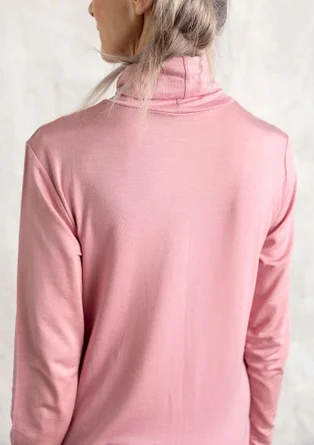 Jersey-Rollkragenshirt aus Lyocell/Elasthan - kalkrosa