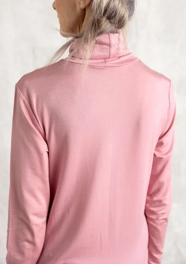 Jersey-Rollkragenshirt aus Lyocell/Elasthan - kalkrosa