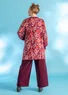 Langstrickjacke „Adele“ aus Bio-Baumwolle (aubergine M)