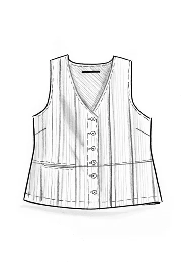 Webweste „Esme“ aus Bio-Baumwolle/Leinen - kiwi-gestreift