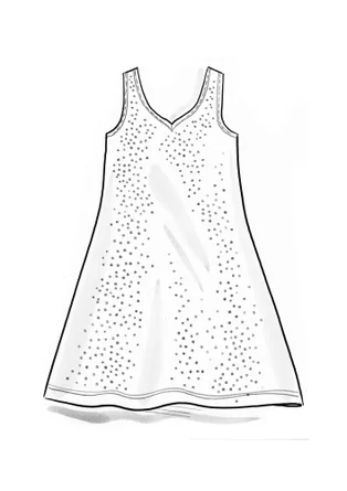 Slipklänning ”Bianca” i lyocell/elastan - blå topas/mönstrad