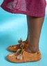 “Arrow” suede moccasins (nutmeg 37)