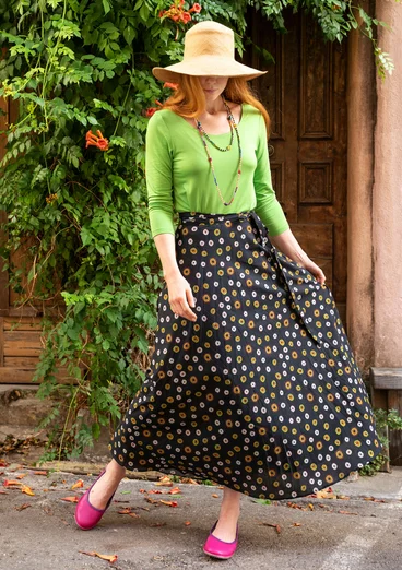 “Salsa” woven skirt in organic cotton - black