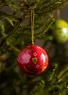 Kerstbal van papier-maché (tomaat Eén maat)