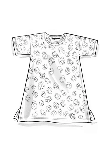 Jerseytunika „Himla“ aus Bio-Baumwolle - indigofera/gemustert