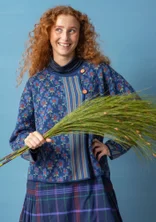Strickjacke „Andes“ aus Bio-/Recycling-Baumwolle - indigo