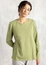 “Mona” organic cotton/elastane jersey top (thyme XS)