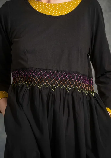 Jersey dress in organic cotton/modal - svart