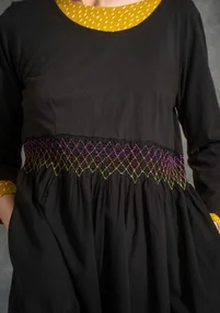 Jersey dress in organic cotton/modal - svart