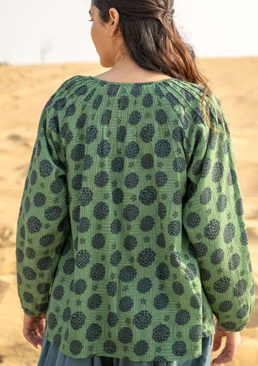 “Gjusta” organic cotton blouse - elm green