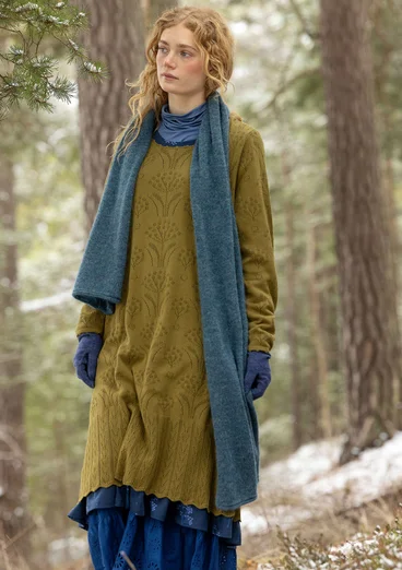 Strickkleid „Alma“ aus Bio-/Recycling-Baumwolle - dunkelolive