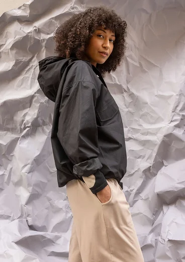 Jacke aus Bio-Baumwollgewebe - schwarz