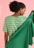 “Eleonora” jersey top in organic cotton/spandex (pea green/patterned S)