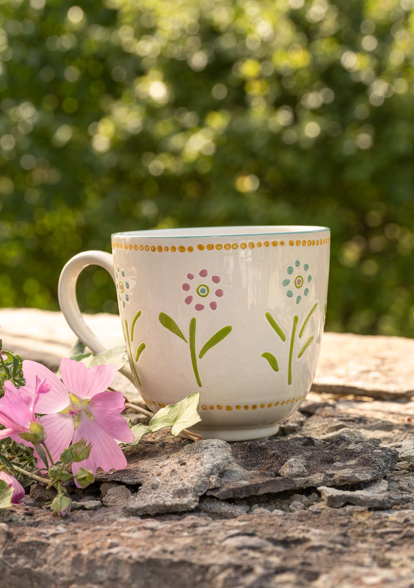 Chai tea mug ecru/multicoloured