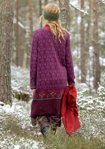 Strickkleid „Alma“ aus Bio-/Recycling-Baumwolle - aubergine