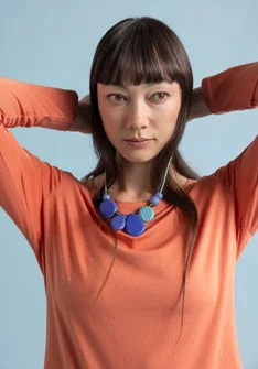 Top ”Pearl” en jersey de lyocell/élasthanne - abricot