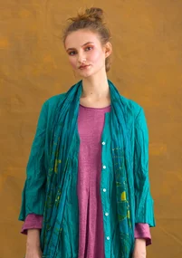 “Pimpinella” organic cotton blouse - aqua green
