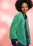 Gilet "Blomstra" en maille de coton biologique/recyclé (malachite L)