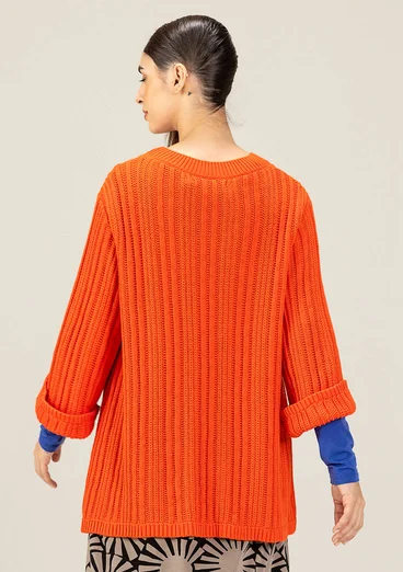 Pull "Midori" en coton biologique - lys orangé