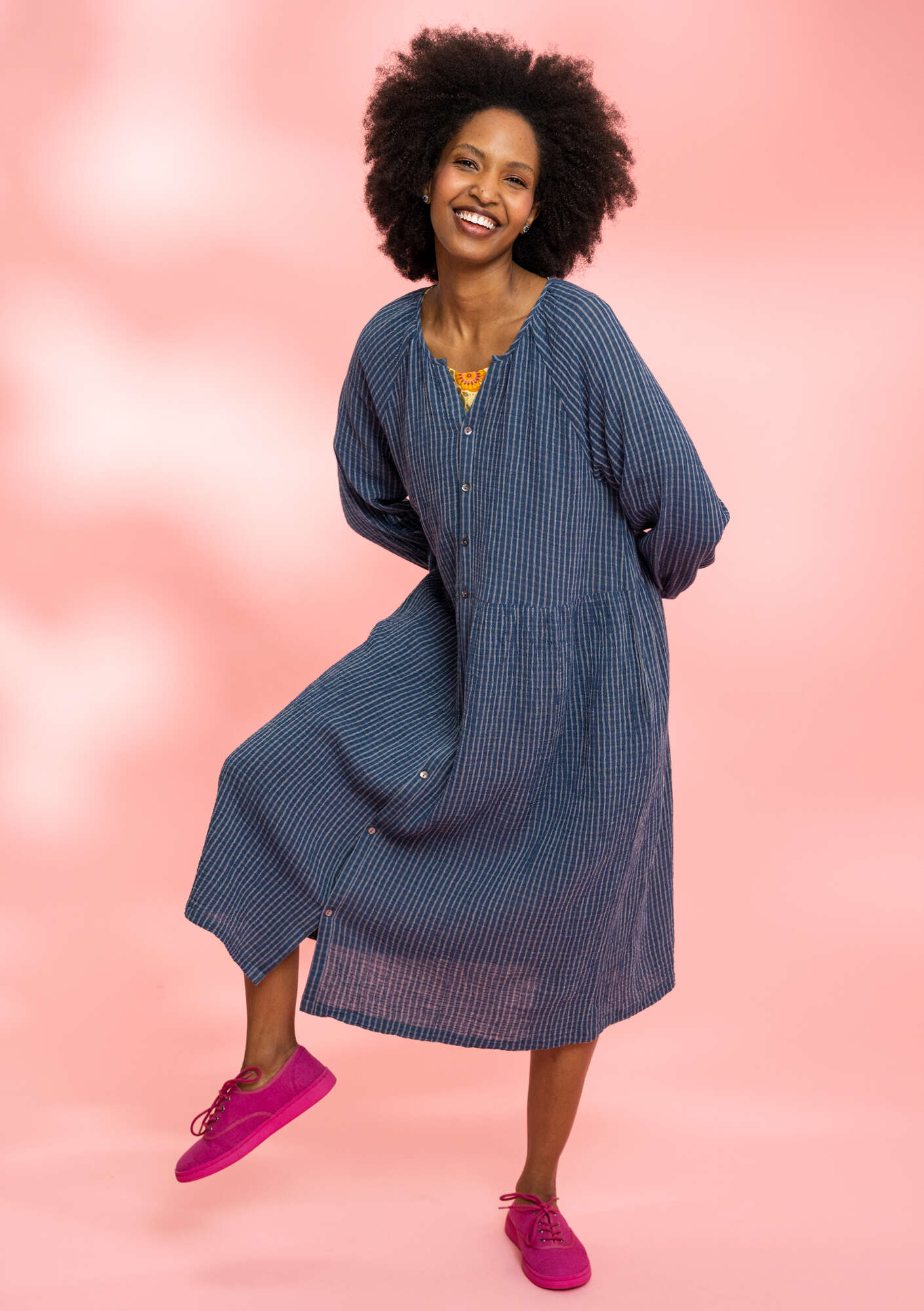 Noira” checked dress in organic cotton gudrunsjoden.com