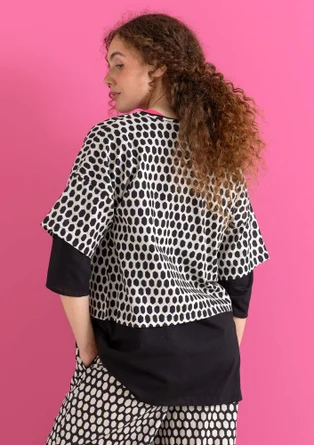 Bluse „Vendela“ aus Bio-Baumwollgewebe - feder-gemustert