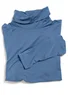 Lyocell/elastane jersey polo-neck top (mountain blue XS)